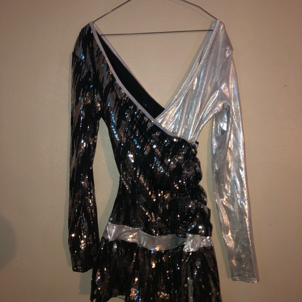 One piece sparkly dance costume